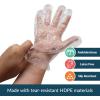 Reli. Disposable Gloves | 200 Pcs Bulk | Food Grade/Safe/Service/Prep | One Size Fits All | Poly Plastic Gloves for Cooking/Kitchen | Embossed PE Plastic for Hand Protection (Clear)