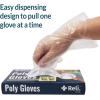 Reli. Disposable Gloves | 200 Pcs Bulk | Food Grade/Safe/Service/Prep | One Size Fits All | Poly Plastic Gloves for Cooking/Kitchen | Embossed PE Plastic for Hand Protection (Clear)