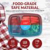 Reli. Meal Prep Containers 32 oz. | 45 Pack | 2 Compartment Food Container w/Lids | Microwavable Food Storage, To Go | Black Reusable Bento Box/Lunch Box for Meal Prep