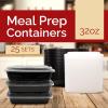 Reli. Meal Prep Containers 32 oz (25 Pack) 1 Compartment Meal Prep Containers Reusable, Microwave Safe | Plastic Togo Box for Food | Boxes for Takeout, To Go, Leftover, Food