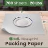 Reli. Newsprint Packing Paper (20 lbs), 700 Sheets | 27″ x 17″ | Packing Paper Sheets for Moving | Newspaper Box Filler | Perfect for Wrapping, Moving, & Packaging Supplies | Made in the USA