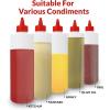Reli. Plastic Squeeze Bottles, 16 oz. | 8 Pack | Condiment Squeeze Bottles for Sauces | Clear w/Red Twist Cap | 16 Ounce Hot Sauce, Ketchup | Condiments, Olive Oil, Liquids