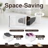 Reli. Shoe Boxes (14 Pack) | Clear Shoe Storage Boxes Stackable and Compact | Lightweight Plastic Storage Box with Ventilation Holes, Swing Door | Interlocking Containers, Stackable Rack | White