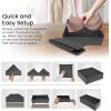 Reli. Sock Organizer (14 Pack) | 132 Cell Underwear Organizer | Drawer Dividers for Underwear, Sock, Tie, Bras, Clothing, Baby Clothes | Foldable Fabric Storage Bins for Drawer, Closet, Dresser (Gray)