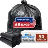 Reli. 95 Gallon Trash Bags Heavy Duty | 68 Trash Bags | Super Sizeable, Black, Garbage for Serious Cleanup