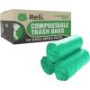 Reli. Compostable 16-25 Gallon Trash Bags | 50 Count | ASTM D6400 | Green | Eco-Friendly | For Compost
