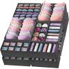Reli. Sock Organizer (14 Pack) | 132 Cell Underwear Organizer | Drawer Dividers for Underwear, Sock, Tie, Bras, Clothing, Baby Clothes | Foldable Fabric Storage Bins for Drawer, Closet, Dresser (Gray)