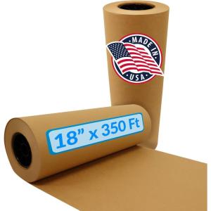 Made in USA | Bulk Value 18″ x 350 ft (4200 inches) Reli. Brown Butcher Paper Roll | Food Grade Kraft Paper for BBQ | Smoking Meat | Meat Wrapping | Unwaxed (Brown)(18″ x 350 Ft (Butcher Paper))
