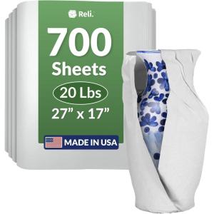 Reli. Newsprint Packing Paper (20 lbs), 700 Sheets | 27″ x 17″ | Packing Paper Sheets for Moving | Newspaper Box Filler | Perfect for Wrapping, Moving, & Packaging Supplies | Made in the USA