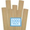 Reli. 1000 Pack Paper Straws (Kraft Brown) | Paper Straws for Drinking – Disposable, Biodegradable/Eco-Friendly | Use for Crafts, Party Decoration/Supplies, Restaurants, Juice (Brown)(1000)