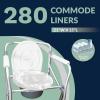 Reli. Commode Liners | Pack of 280 | Universal Fit | Bedside Commode Liners Disposable | Portable Toilet Bags(280 Count (Pack of 1))