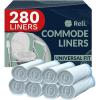 Reli. Commode Liners | Pack of 280 | Universal Fit | Bedside Commode Liners Disposable | Portable Toilet Bags(280 Count (Pack of 1))