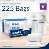 Reli. SuperFit Code K (225 Count) | Compatible with Simplehuman Code K | Custom Fit Liners | Drawstring Trash Bags | 35-45 Liter / 9-12 Gallon | White | Roll Pack