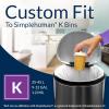 Reli. SuperFit Code K (60 Count) | Compatible with Simplehuman Code K | Dispenser Pack Custom Fit Liners | Drawstring Trash Bags | 35-45 Liter / 9-12 Gallon | White