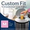 Reli. SuperFit Code M (60 Count) | Compatible with Simplehuman Code M | Dispenser Pack Custom Fit Liners | Drawstring Trash Bags | 45 Liter / 11.9 Gallon | White