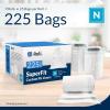 Reli. SuperFit Code N (225 Count) | Compatible with Simplehuman Code N | Custom Fit Liners | Drawstring Trash Bags | 45-50 Liter / 11.9-13.2 Gallon | White | Roll Pack