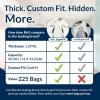 Reli. SuperFit Code N (225 Count) | Compatible with Simplehuman Code N | Custom Fit Liners | Drawstring Trash Bags | 45-50 Liter / 11.9-13.2 Gallon | White | Roll Pack