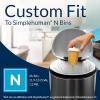 Reli. SuperFit Code N (60 Count) | Compatible with Simplehuman Code N | Dispenser Pack Custom Fit Liners | Drawstring Trash Bags | 45-50 Liter / 11.9-13.2 Gallon | White
