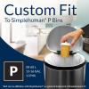Reli. SuperFit Code P (120 Count) | Compatible with Simplehuman Code P | Dispenser Pack Custom Fit Liners | Drawstring Trash Bags | 50-60 Liter / 13-16 Gallon | White