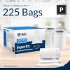 Reli. SuperFit Code P (225 Count) | Compatible with Simplehuman Code P | Custom Fit Liners | Drawstring Trash Bags | 50-60 Liter / 13-16 Gallon | White | Roll Pack