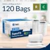 Reli. SuperFit Code R/C (120 Count) | Compatible with Simplehuman Code R/C | Custom Fit Liners | Drawstring Trash Bags | 10-12 Liter / 2.6-3.2 Gallon | White | Roll Pack