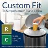 Reli. SuperFit Code R/C (60 Count) | Compatible with Simplehuman Code R/C | Custom Fit Liners | Drawstring Trash Bags | 10-12 Liter / 2.6-3.2 Gallon | White | Roll Pack