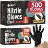 Reli. Black Nitrile Gloves, Large | 500 Pack Heavy Duty Disposable Gloves (5 mil) | Powder Free, Latex Free | Single-Use | Premium Nitrile Material for Automotive, Cleaning, Cooking | Food Safe