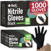 Reli. Black Nitrile Gloves, Medium | 1000 Pack Disposable Gloves (3.5 Mil) | Powder Free, Latex Free | Single-Use | Premium Nitrile Material for Automotive Work, Cleaning, Cooking | Food Safe Material