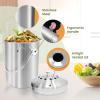 Reli. Countertop Compost Bin with Lid (1.3 Gallon) | Compost Bin Kitchen | 2 Charcoal Filters | Countertop Composting Bucket, Stainless Steel | Food Waste, Composting | Ergonomic Handle, Odorless