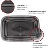 Reli. Meal Prep Containers, 16 oz. | 50 Pack | 1 Compartment Food Container w/Lids | Microwavable Food Storage Containers/To Go | Black Reusable Bento Box/Lunch Box for Meal Prep