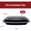Reli. Meal Prep Containers, 16 oz. | 50 Pack | 1 Compartment Food Container w/Lids | Microwavable Food Storage Containers/To Go | Black Reusable Bento Box/Lunch Box for Meal Prep