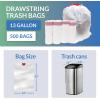 Reli. Tall Kitchen Drawstring Trash Bags 13 Gallon | 500 Count Bulk | Kitchen Garbage Bags | White | 13 Gallon – 16 Gal Capacity