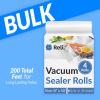 Reli. Vacuum Sealer Bags – 4 Rolls of 8″x50′ | 4 Rolls Bulk – 200ft Total | Vacuum Sealer 8inx50ft for Food | BPA Free, Cut to Size | Food Sealing Bags for Sous Vide, Storage, Meal Prep | Clear